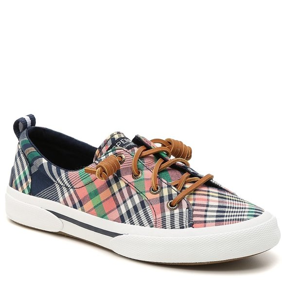 sperry women's plaid sneakers